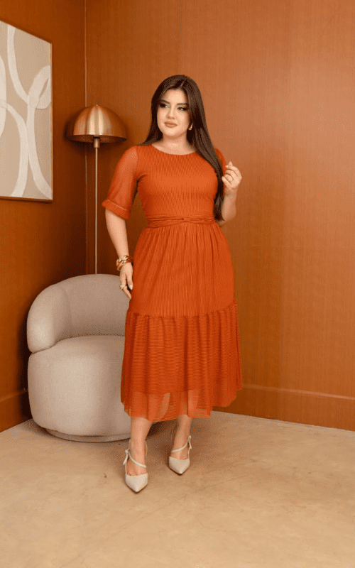 Vestido Marília Terracota